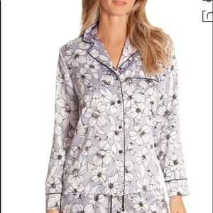 In Bloom By Jonquil purple floral pj shirt